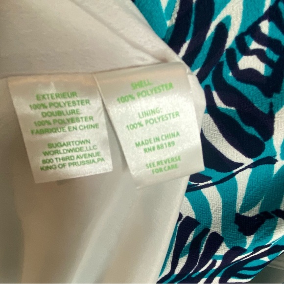 LILLY PULITZER Devina Shift Turquoise Dress in I’m Game Zebra Print Wome… - Picture 12 of 13